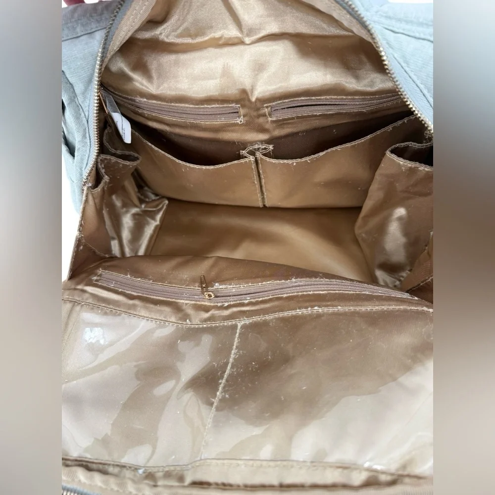 Jujube Be Prepared Diaper Bag Gray Gold Hardware Large Capacity Travel Tote